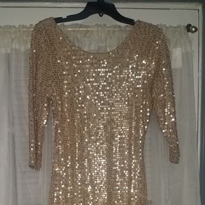 Gold Sequin Dress